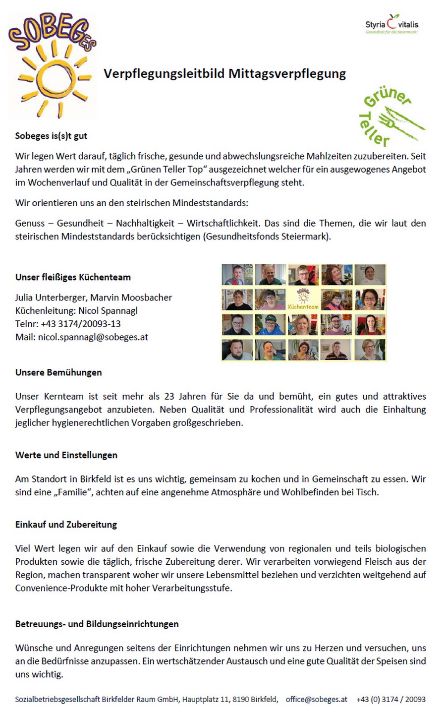 Verpflegungsleitbild